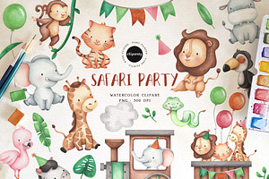 Safari Baby Animals Clipart