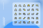 Communication Marketing Mail Icon, an Outline Icon by Nathaya Studio (Thumbnail 2 of 2)