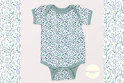 Blue Green Ditsy Boho Floral Pattern, a Pattern Graphic by Mieken Petra Designs (Thumbnail 3 of 4)