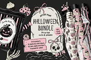 Retro Halloween Bundle Cute & Spooky, a Seasonal Illustration by Red Ink (Thumbnail 1 of 8)