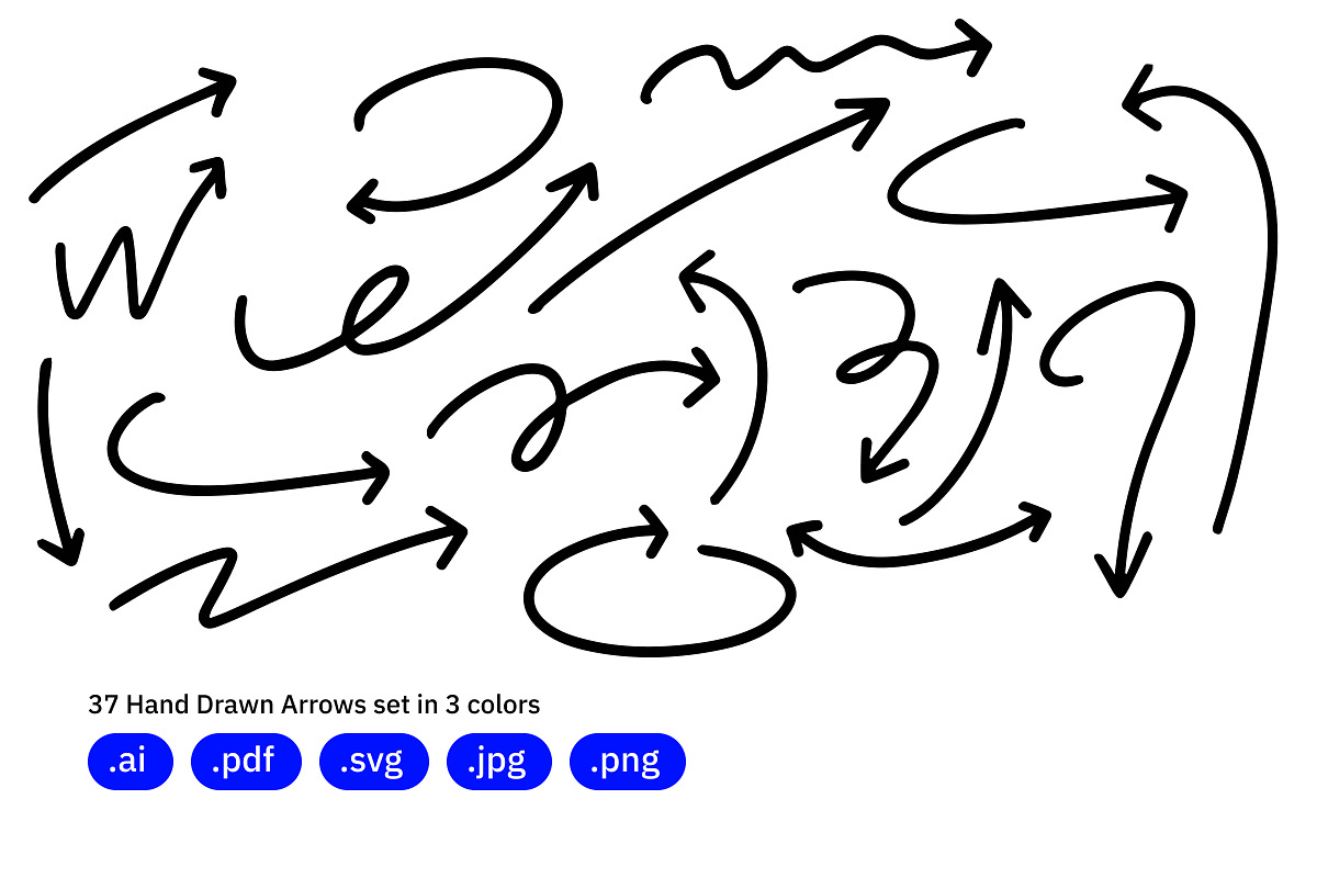 Handmade Vector Arrow Set, an Object Graphic by crafty (Photo 8 of 8)