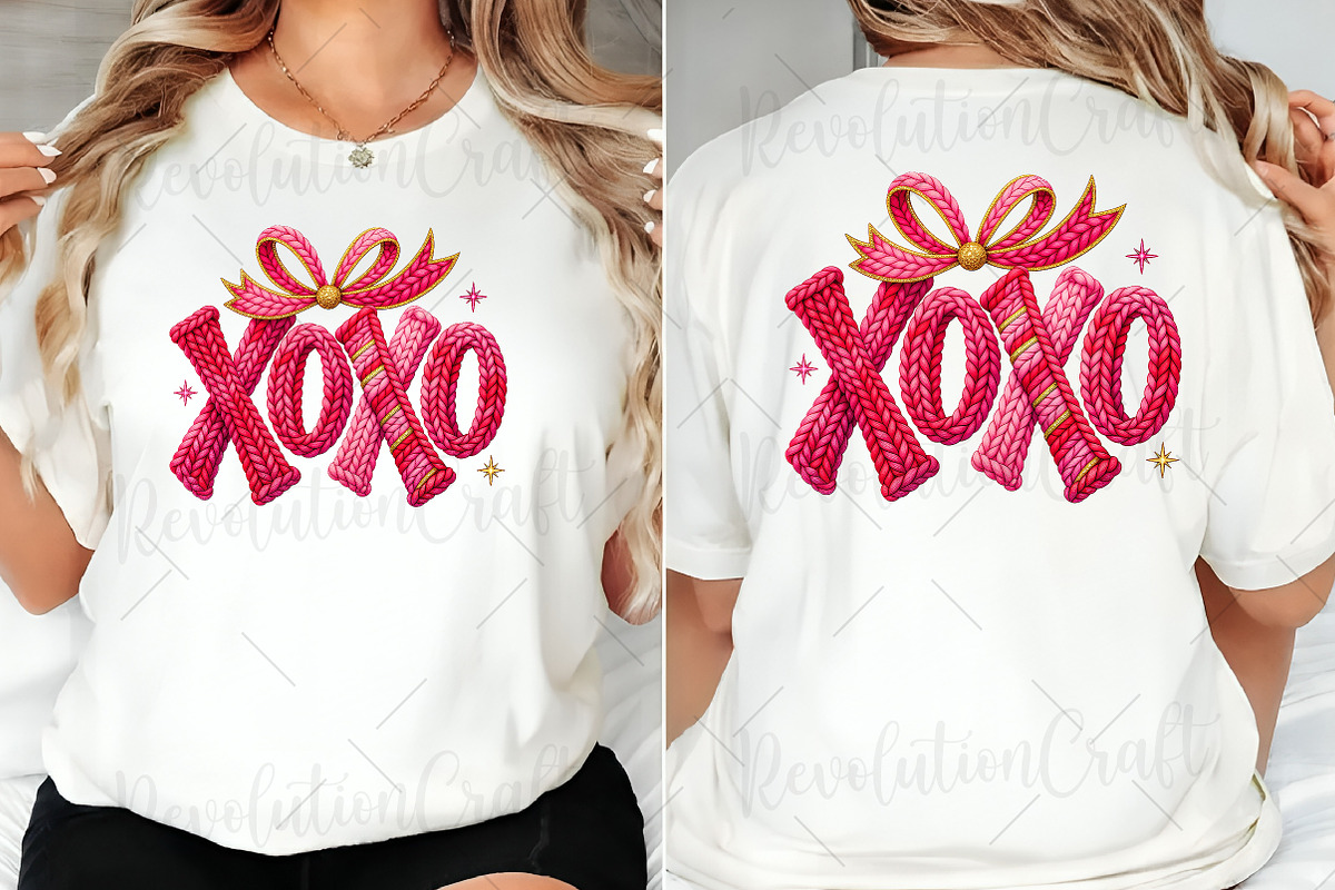 Faux Crochet Valentines XOXO Png, an Illustration by OK Design (Photo 6 of 6)