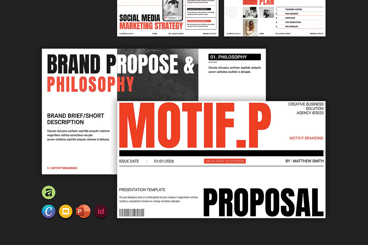 Brand Proposal Presentation Template, a Presentation Template by ElvinPrint (Photo 1 of 6)