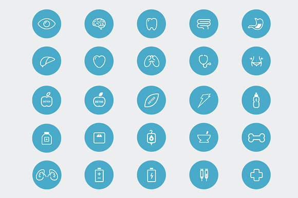25 X Health Outline Vector Icons