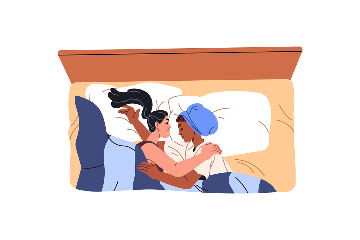 Families, couples sleep together set, a Person Illustration by PaperTrident (Photo 5 of 11)