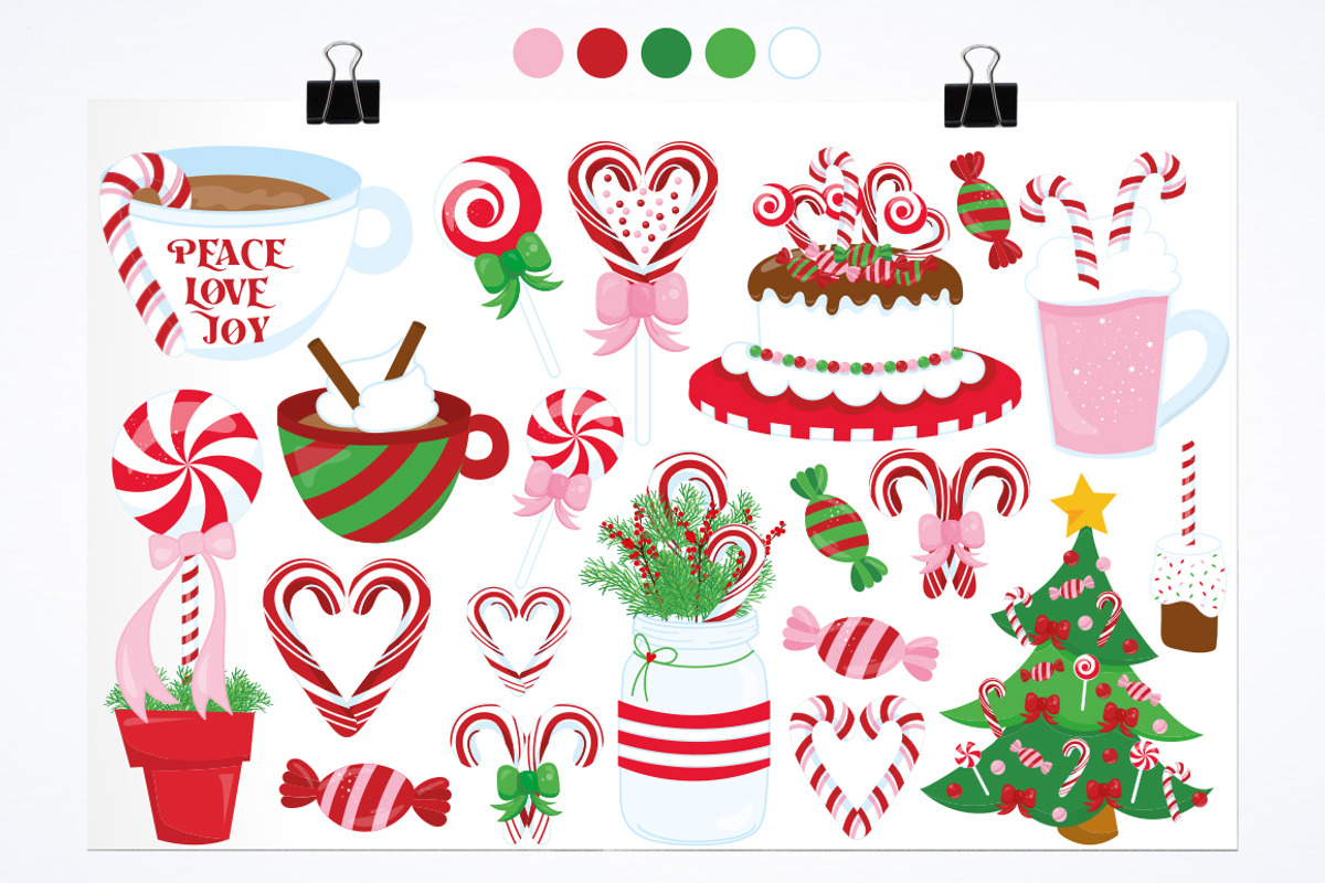 Christmas Cane Christmas, an Illustration by PrettyBundles (Photo 2 of 5)