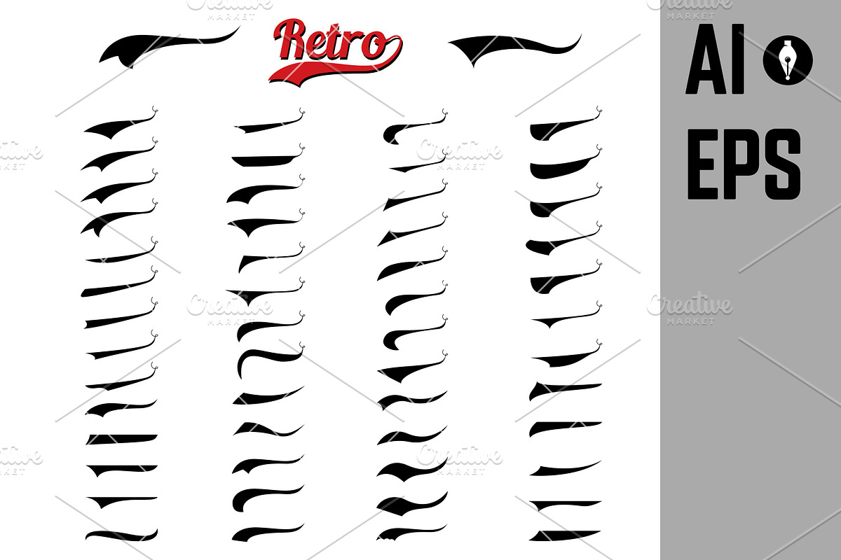 Set of retro decor inscriptions, an Icon by Vectorhight