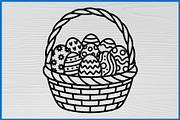 20 Easter Egg Basket Silhouette Set, a Decorative Illustration by Artivon (Thumbnail 2 of 4)