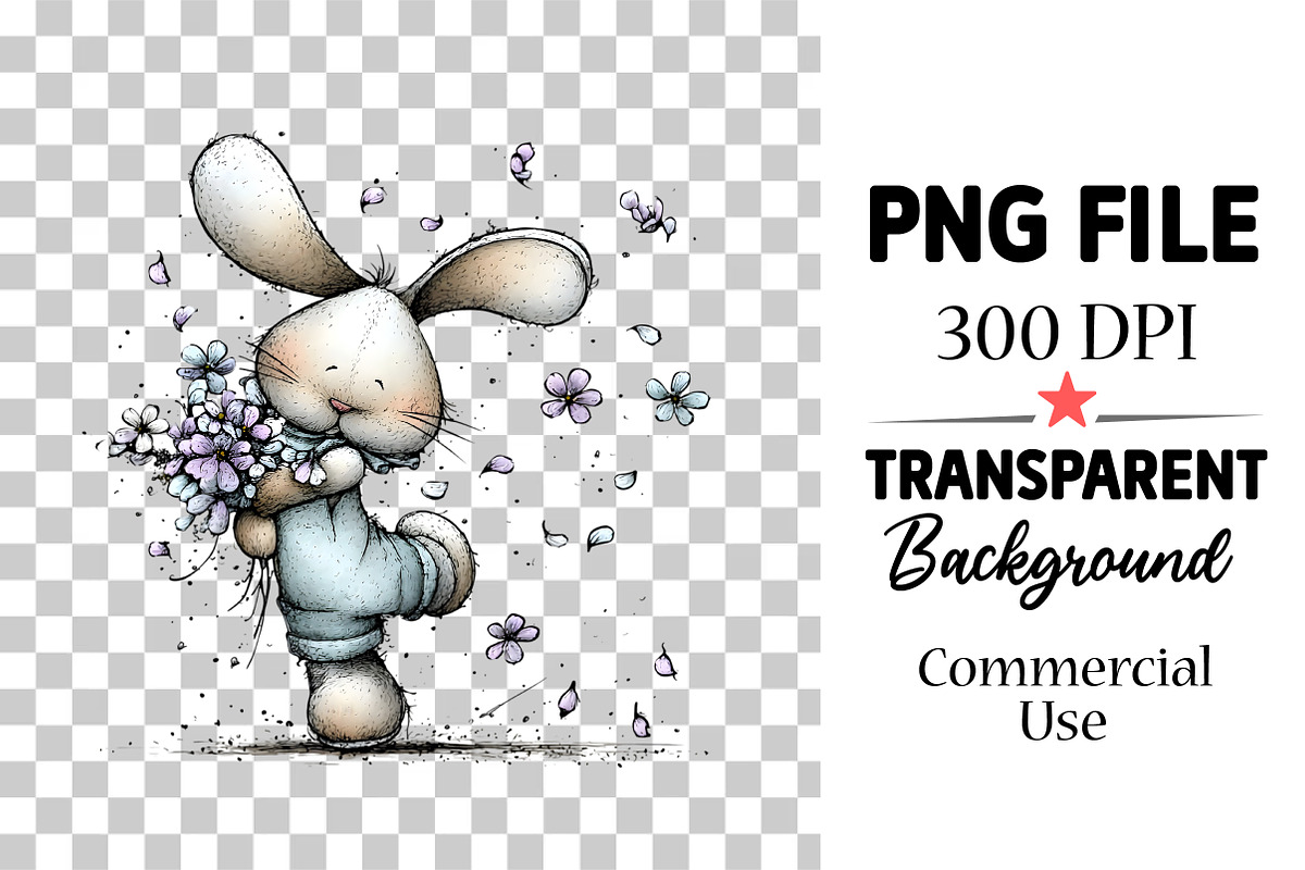 Watercolor Easter Bunny Clipart, an Illustration by Watercolor design (Photo 4 of 7)