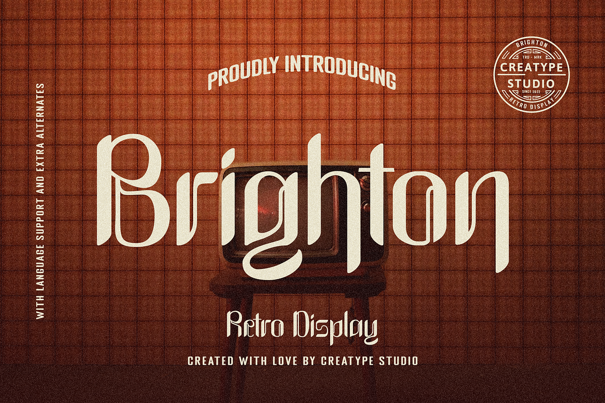 Brighton Retro Display, a Font by Creatype Studio (Photo 1 of 10)