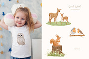 Watercolor Forest Animals Clipart, an Animal Illustration by ElenaPlatovaArt (Thumbnail 4 of 18)