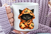Funny Autumn Black Cat Clipart, an Illustration by Rose Art (Thumbnail 5 of 7)