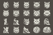 Vintage British Shorthair Cat Design, an Animal Illustration by devastd (Thumbnail 4 of 11)