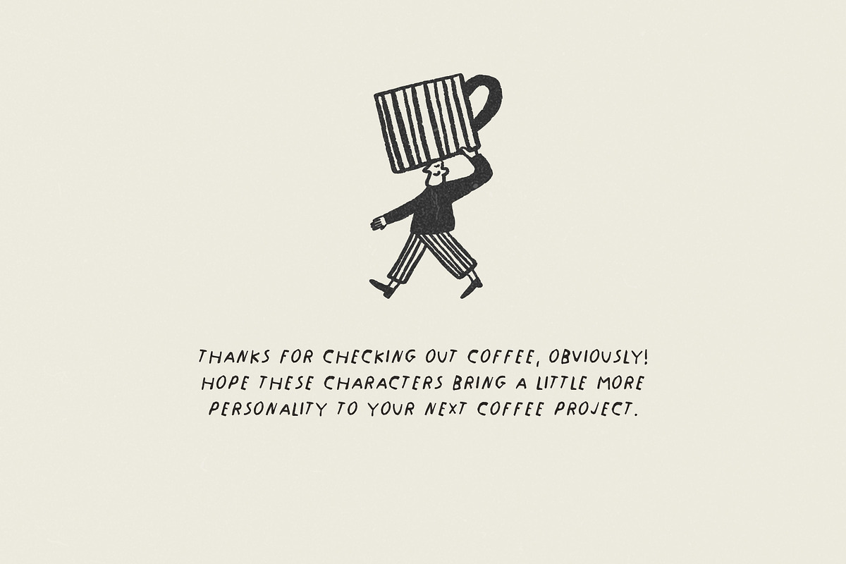 50 Hand-Drawn Сoffee Characters, a Food Illustration by Veyla (Photo 13 of 13)