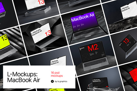 L-Mockups: MacBook Air, a Mac Mockup by ls.graphics