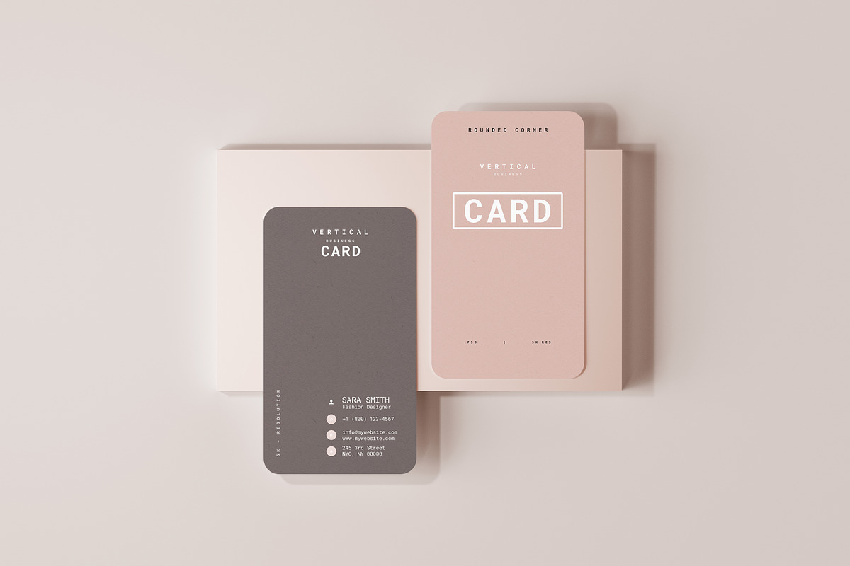 Vertical Business Card Mockups, a Print Template by pmvch (Photo 3 of 20)