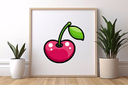 Cherry Clipart Set, a Food Illustration by newminddesign (Thumbnail 6 of 8)
