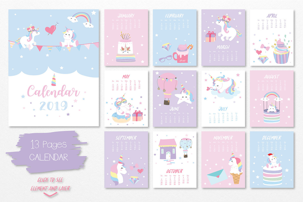 Adorable animal calendar 3# 2019, an Illustration by Piixypeach (Photo 3 of 7)