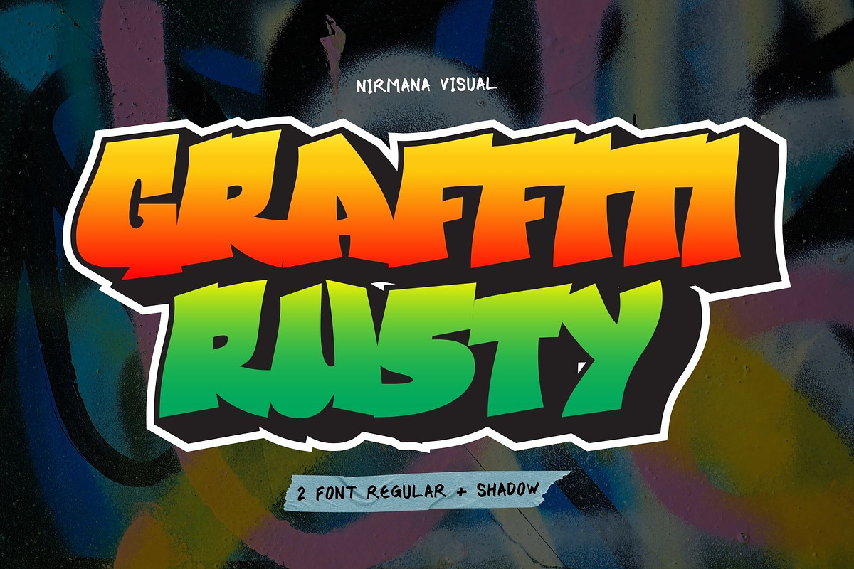 Graffiti Rusty - Graffiti Font, a Handwritten Font by Nirmana Visual (Photo 1 of 5)