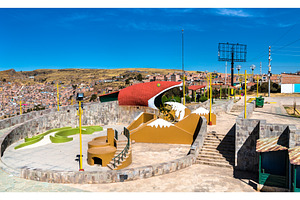 Puma Uta Viewpoint at Puno in Peru, an Architecture Photo by Leonid Andronov