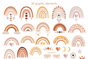 Rainbow clipart & patterns, an Object Illustration by JulzaArt (Thumbnail 2 of 9)