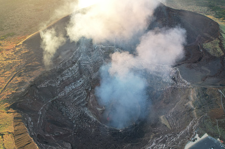 Masaya volcano crater with lava, a Nature Photo by PixieMe