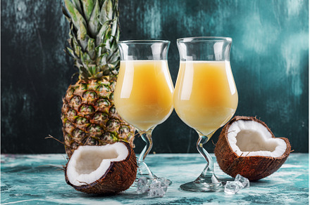 Caribbean pina colada cocktail, a Food & Drink Photo by Ekaterina_Markelova