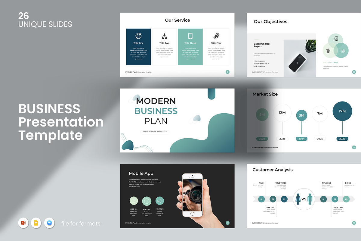 Modern Business Plan Presentation, a Templates & Theme by Slide_Genius1 (Photo 1 of 6)