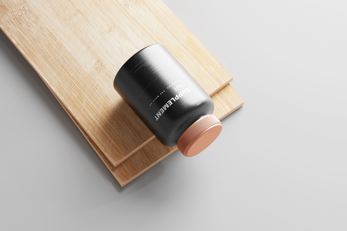 Supplement Jar Mockup, a Cups & Container Mockup by pmvch (Photo 5 of 9)