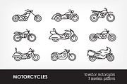 Mototechnics set, seamless patterns, an Object Illustration by Good Studio (Thumbnail 1 of 7)