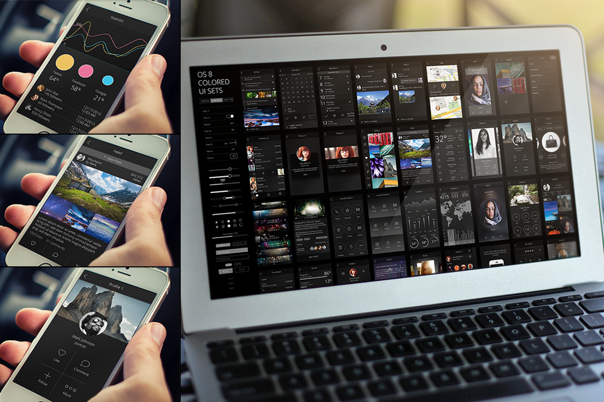 Colored UI Sets 21 Color, an UI Kit Template by Yuriy Kondratkov (Photo 5 of 5)