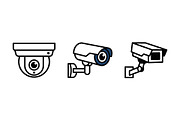 Security Camera Vector Icons, an Object Graphic by Artonix (Thumbnail 2 of 3)