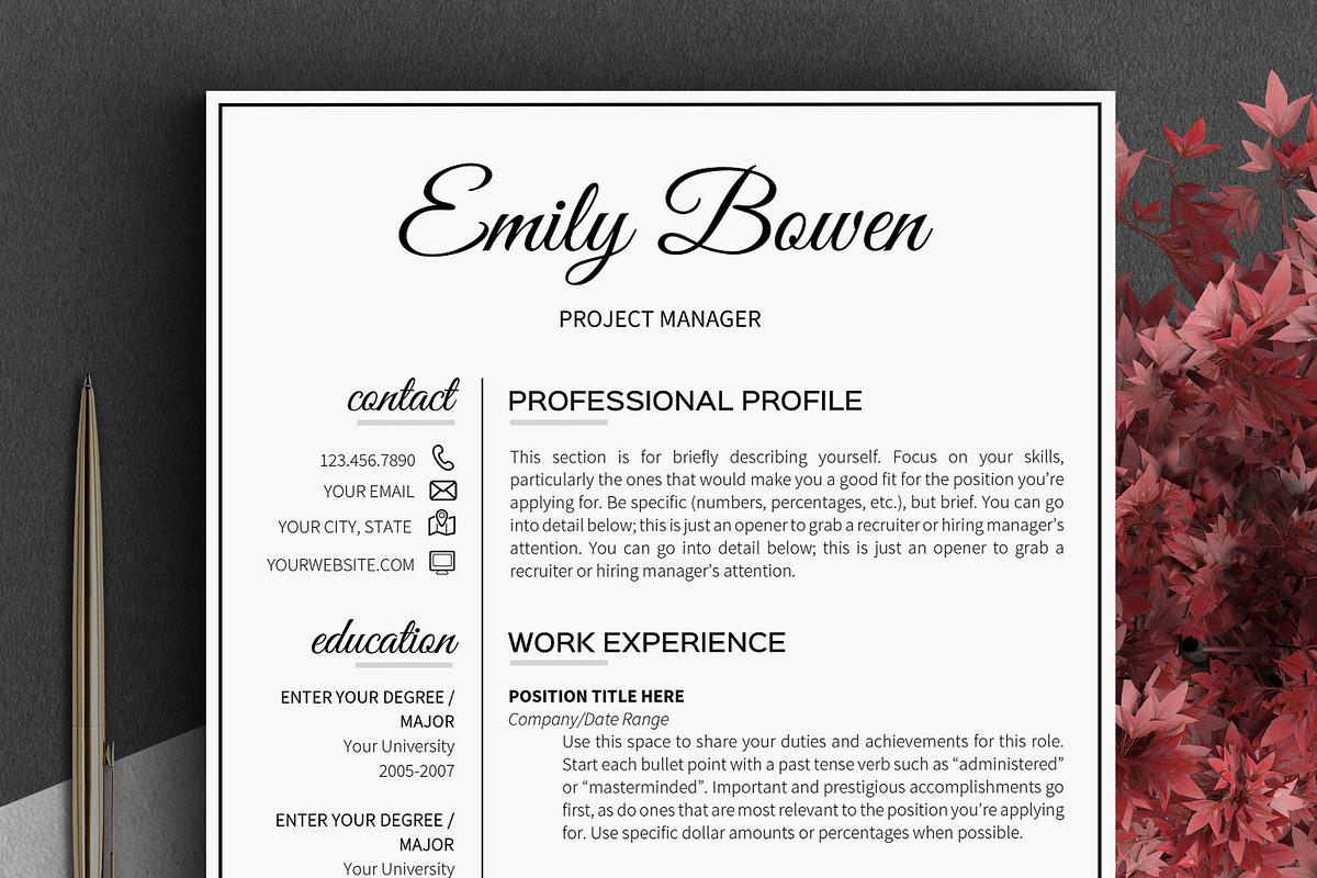Job Resume Template Word, a Resume Template by LevelUpResume (Photo 1 of 5)