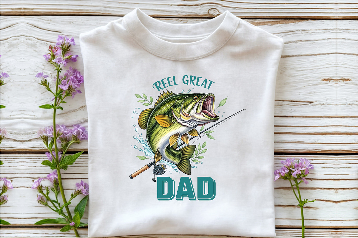 Retro Reel Great Dad Png Fishing Dad, an Illustration by DreamArtGraphic (Photo 3 of 4)