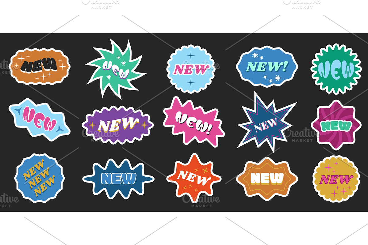 New stickers. Colorful new product, an Object Illustration by winwin.art