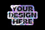 Holo Wrinkle Sticker Mockup, a Merchandise Mockup by Design Squad (Thumbnail 4 of 4)