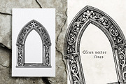CASTLE STYLE vector graphic clip art, a Decorative Illustration by My Space Garden (Thumbnail 8 of 13)