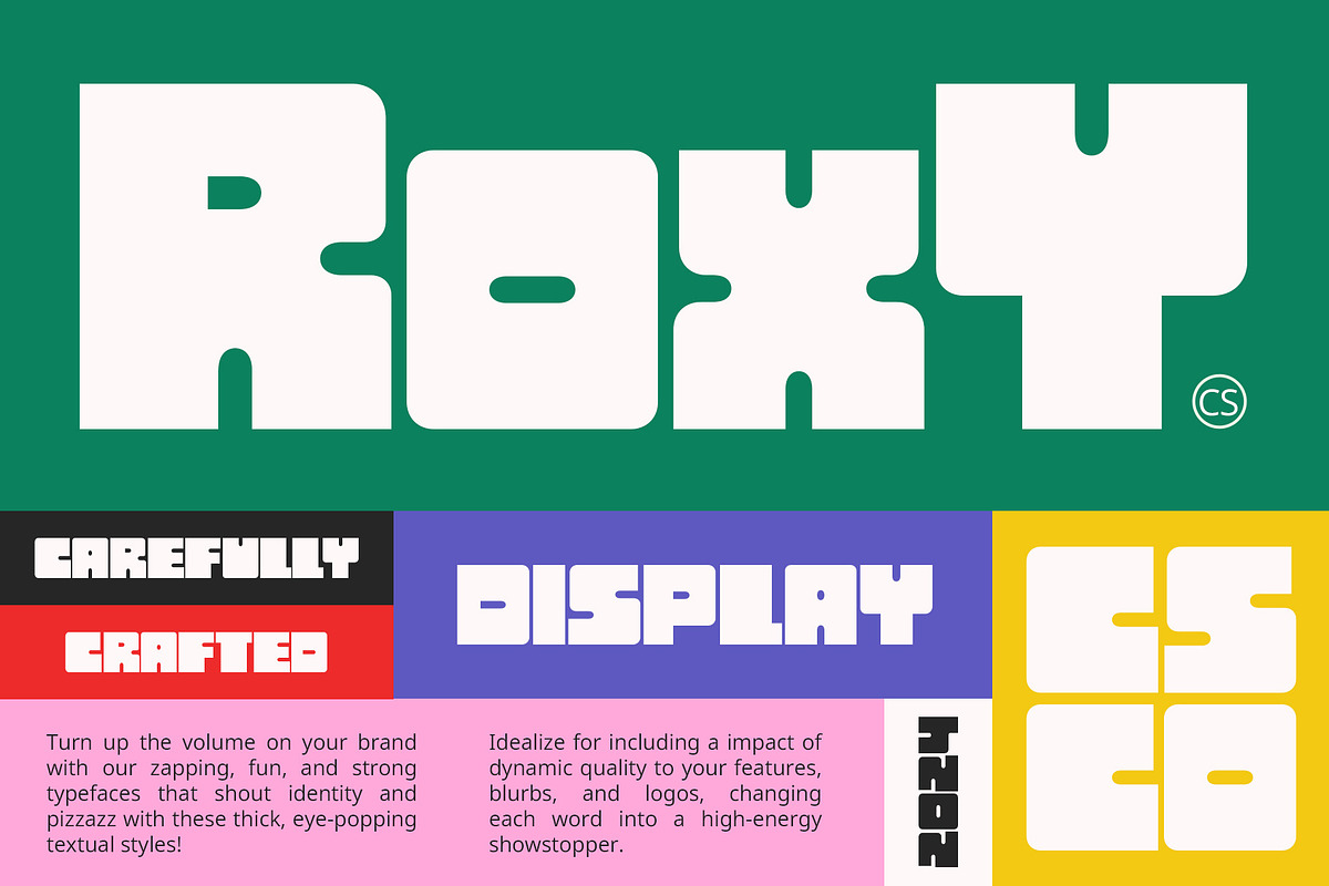 CS Roxy – Bold Font, a Sans Serif Font by Craft Supply Co. (Photo 1 of 8)