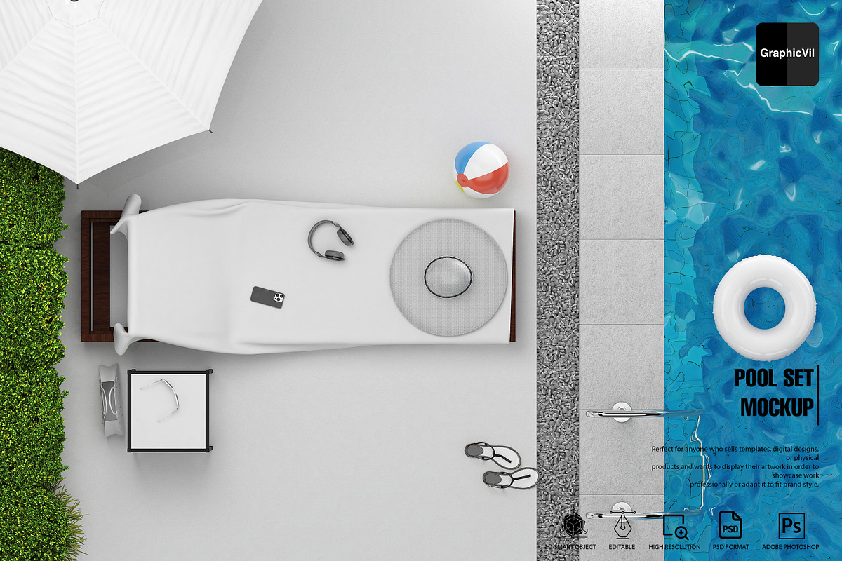 Pool Set Mockup