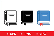 Bookmarked Book Vector Graphic, a Solid Icon by Artonix (Thumbnail 1 of 2)