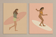 Beach Girls Abstract Posters, a Decorative Illustration by Miracles Everywhere (Thumbnail 2 of 6)