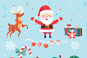 Christmas elves and Santa Claus, a Seasonal Illustration by FoxyImage (Thumbnail 2 of 2)