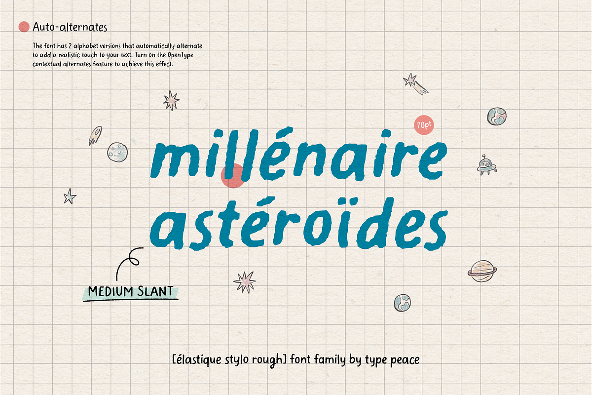 Elastique Stylo Rough - 10 Fonts, a Sans Serif Font by type peace (Photo 7 of 16)