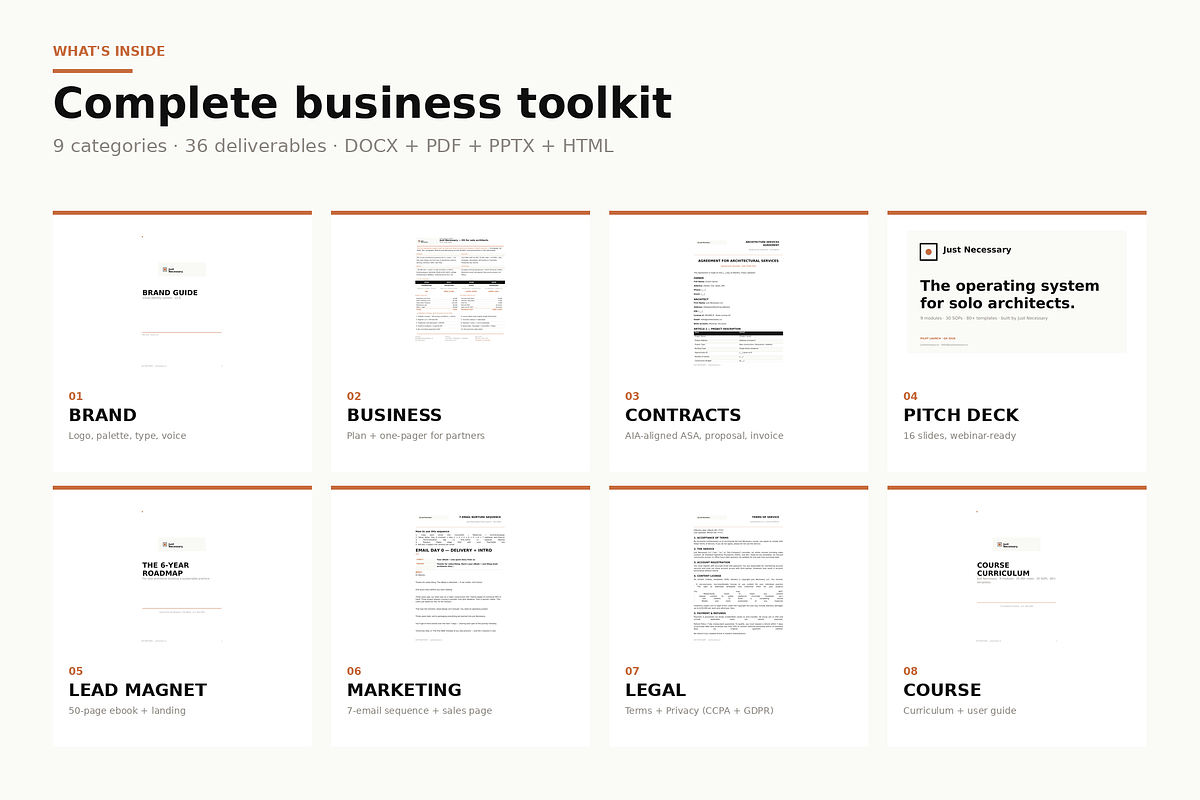 Architecture Studio Templates Bundle, a Presentation Template by Just Necessary (Photo 2 of 6)