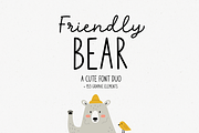 Friendly bear | Font duo, a Script Font by AngelinaKovel (Thumbnail 1 of 15)