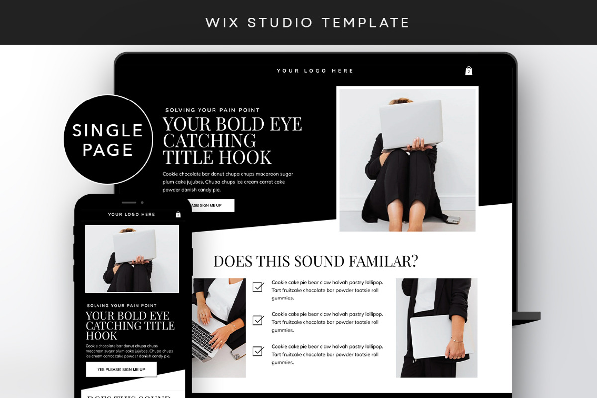 Minimal Wix Sales Page Template, a Wix Template by Template Twist Shop (Photo 1 of 10)