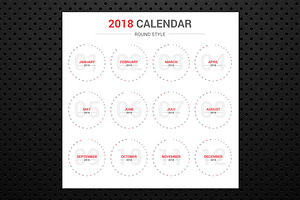 Calendar 2018 Round Style