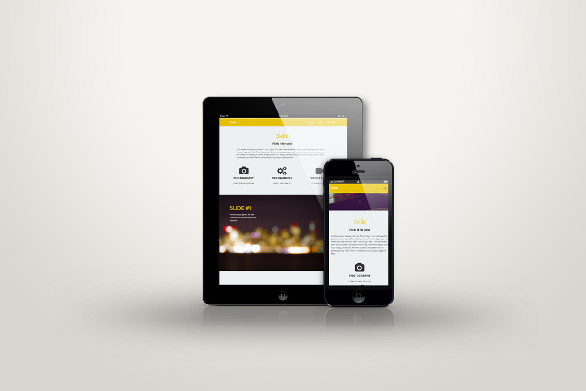 Home - HTML Responsive One Page, a HTML Template by JoaoRibau (Photo 4 of 4)