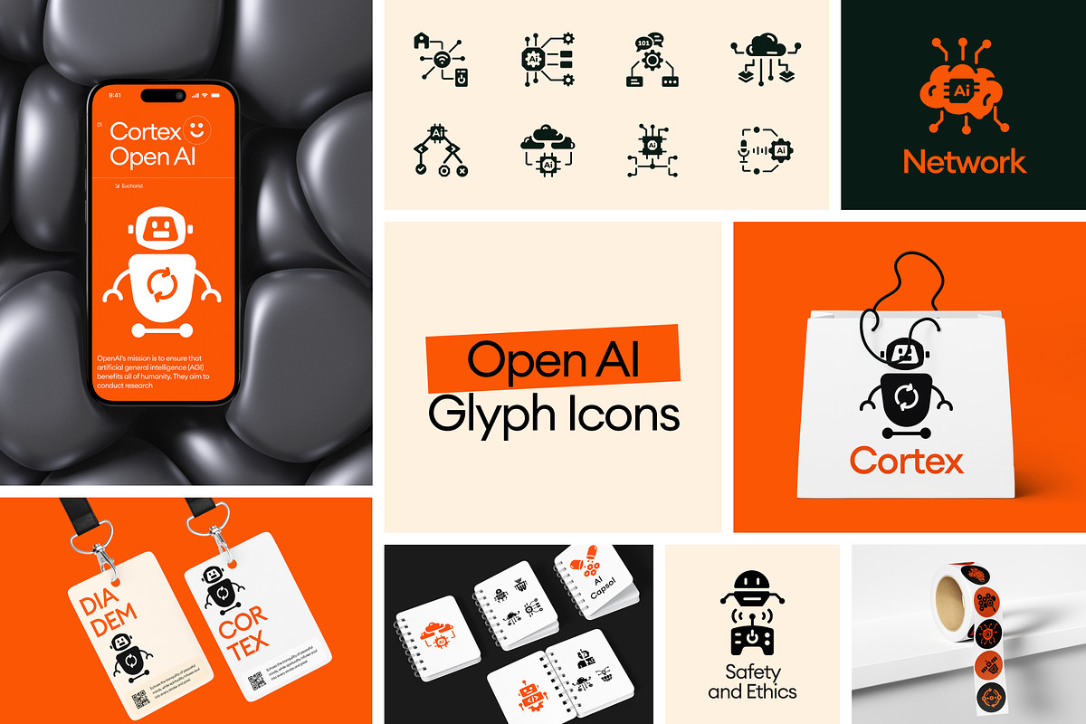 Artificial Intelligence Icons, a Solid Icon by Prosymbols (Photo 5 of 6)