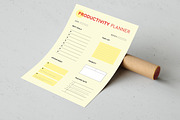 Daily Productivity Planner, a Stationery Template by MightyDesign (Thumbnail 1 of 8)